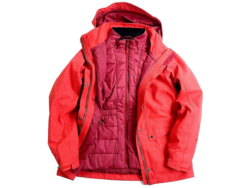 ザ・ノース・フェイス ウィンドブレーカー レディース THE NORTH FACE ノースフェイス W'S TREKKER TRICLIMATE JKT 中綿ライナーブルゾン付き 3way マウンテンパーカー ウィンドブレーカー ブルゾン レデイース NFJ2YG80 定3.2万 レッド 80（XS）▲043▼30227m04