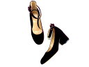 Gianvito Rossi ジャンヴィト・ロッシ イタリア製 アンクルストラップ ベロア パンプス チャンキーヒール 20623 定10万 36 ▲030▼30407m02(4)