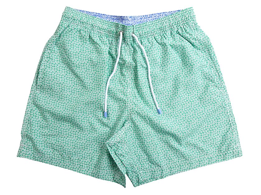 HACKETT LONDON ハケット ロンドン POP FLOWER 水陸両用 小花柄 サーフパンツ ボードショーツ ショートパンツ 水着 トランクス HM800827 定1.2万 GREEN S▲008▼30712m05