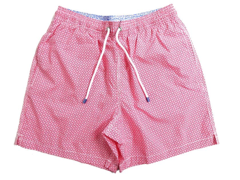 HACKETT LONDON ハケット ロンドン FLOWER GEO 水陸両用 小花柄 サーフパンツ ボードショーツ ショートパンツ 水着 トランクス HM800829 定1.2万 PINK S▲008▼30712m06