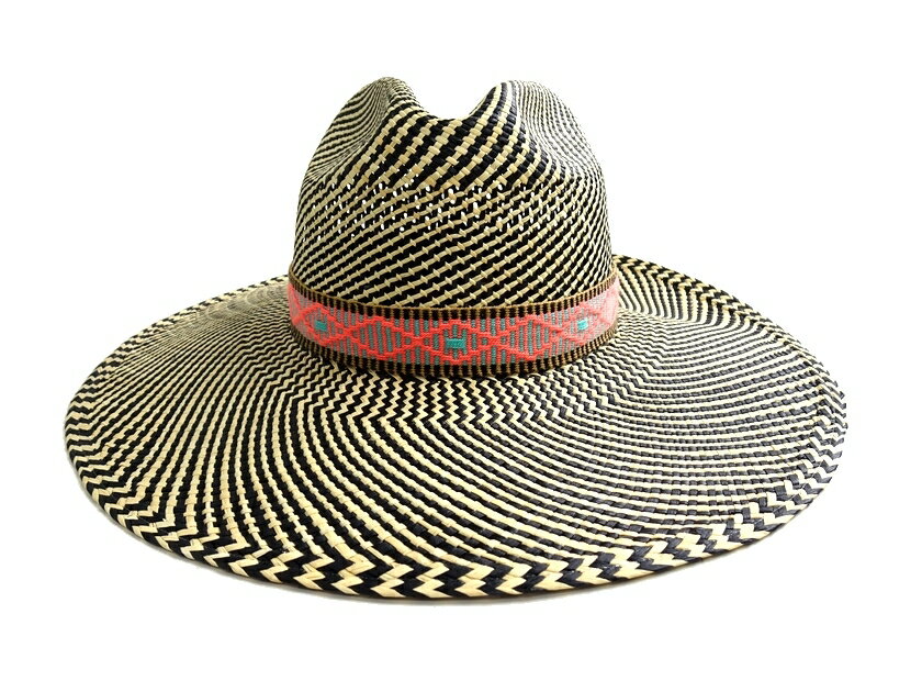 YOSUZI ヨスジ BRISA-long brim チロリアンテープ 椰子 ロングブリム 中折れ パナマ ハット 帽子 麦わら帽子 定3.3万 S▲030▼20623m12
