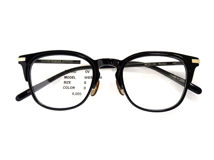 OLIVER PEOPLES オリバーピープルズ 日本製 WESTLYN ウェリントン メガネ メガネフレーム 伊達メガネ 眼鏡 定3.8万 BK▲073▼20802m03