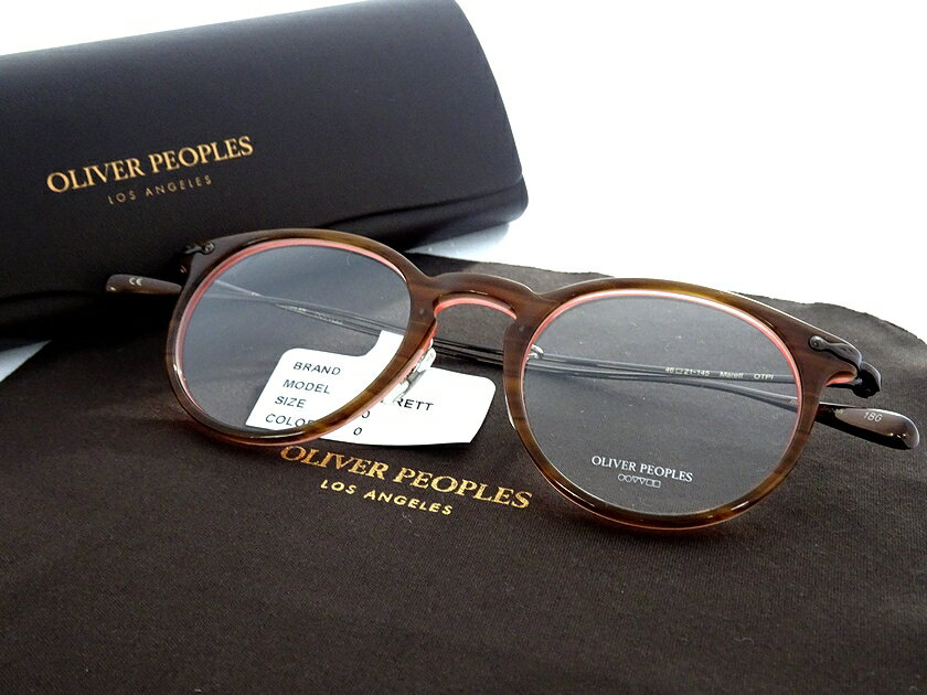 オリバーピープルズ メガネ メンズ OLIVER PEOPLES オリバーピープルズ 日本製 MARETT チタンフレーム コンビ ボストン メガネフレーム 伊達メガネ 眼鏡 定4.4万 OTPI▲073▼20808m02