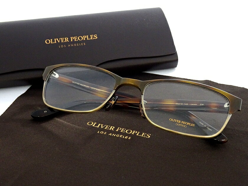 オリバーピープルズ メガネ メンズ OLIVER PEOPLES オリバーピープルズ 日本製 Leven スクエア チタンフレーム メガネフレーム 眼鏡 伊達めがね アイウェア 定4.1万 DM▲073▼20818m06