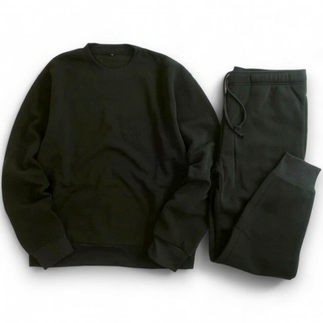 【送料無料】AOKI 青木 軽量 裏起毛 クルーネック スウェット トレーナー パンツ セットアップ ルームウェア 上下 2103-039 ブラック S-01 ...