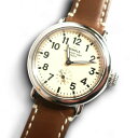 【中古】【新古品・未使用品】SHINOLA DETROIT シャイノラ デトロイト USA製 The Runwell Leather Strap Watch ランウェル 腕時計 レザーベルト 定9.1万 ベージュ▲250▼00218k01