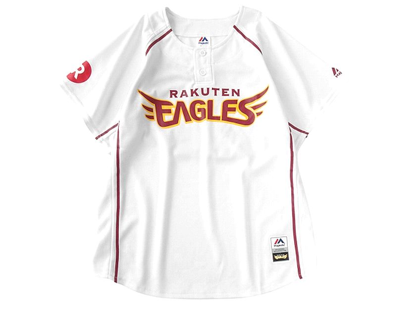 Majestic マジェスティック 東北楽天ゴールデンイーグルス RAKUTEN EAGLES 岡島豪郎 背番号27 HOME プレイヤー レプリカ ユニフォーム Tシャツ 野球 JM08-WHT1-RKT-0034 ホワイト S▲010▼30113m21