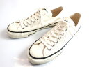 CONVERSE コンバース 日本製 ALL STAR CANVAS AS J OX キャンバス スニーカー シューズ 定1.3万 ホワイト 22.5-01 24-02 24.5-03 25-04 25.5-05 26-06 26.5-07 27-08 27.5-08 28-09 29-10▲050▼00313k13