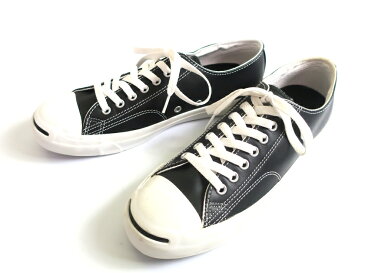 CONVERSE コンバース LEA JACK PURCELL 1B985 レザースニーカー シューズ ブラック 26-01 26.5-02 27-03 27.5-04 28-05▲050▼00316k06