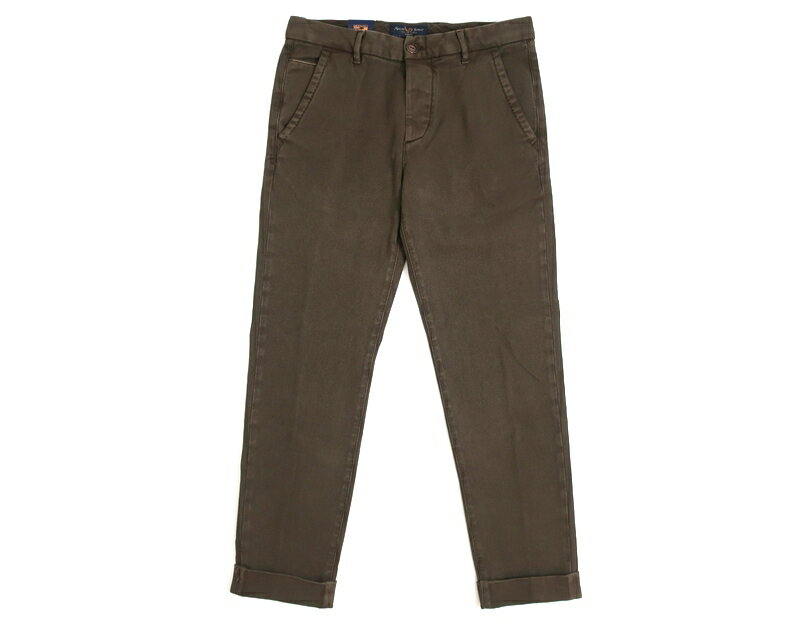 Carelabel ケアレーベル イタリア製 Breeches 156 CARDIFF 356 110z 3/4 PLAIN WEAVE CANVAS PFD 製品染め コットンキャンバス テーパード ストレッチパンツ スラックス 定3.6万 ブラウン 29-01 30-02 31-03 32-04 34-05▲036▼00402k01