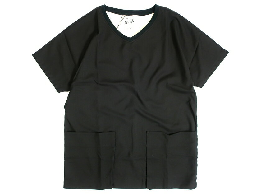 SToL ストル 日本製 Sound Track Of Life Dolman Sleeve T-Shirt ビッグポケット付 シャークスキン素材..