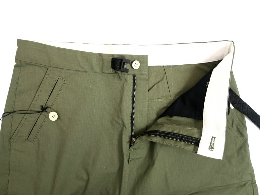 SToL ストル 日本製 Sound Track Of Life Original Shorts ベルト付 リップストップ生地 ロゴ刺繍入 ショーツ ショートパンツ 定1.9万 カーキ S-01 M-02▲018▼00514k11