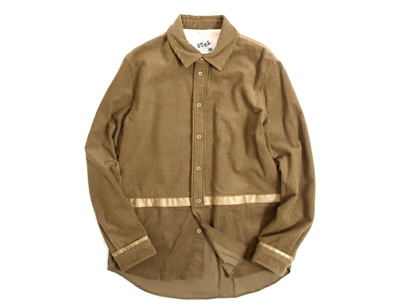 SToL ストル Sound Track Of Life 日本製 Corduroy Shirt ナイロン切替 コーデュロイ 長袖シャツ 定3万..
