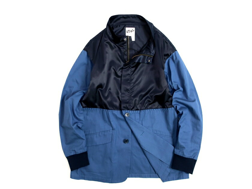 SToL ストル Sound Track Of Life 日本製 Multi Element jacket GIZAコットン リネン混ツイル 切替 マ..