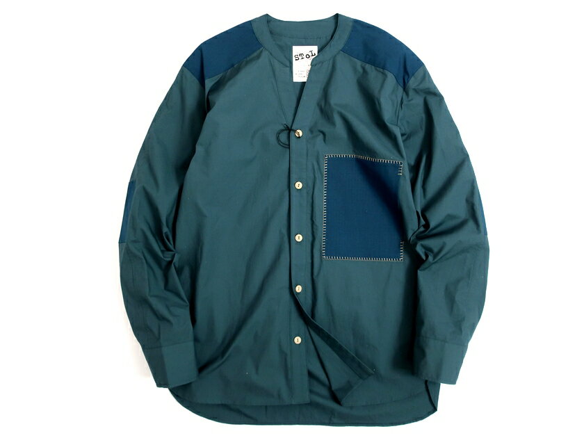 SToL ストル Sound Track Of Life 日本製 Multi Element Shirt リップストップ生地 切替 シャツ カーデ..