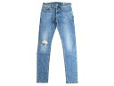 DIESEL ディーゼル SLEENKER SLIM-SKINNY 069AI STRETCH ダメージ ウォッシュ加工 ストレッチ スリムスキニー デニムパンツ ジーンズ ライトインデイゴ W31L30-01 W31L32-02 W32L30-03 W32L32-04▲100▼00721k16