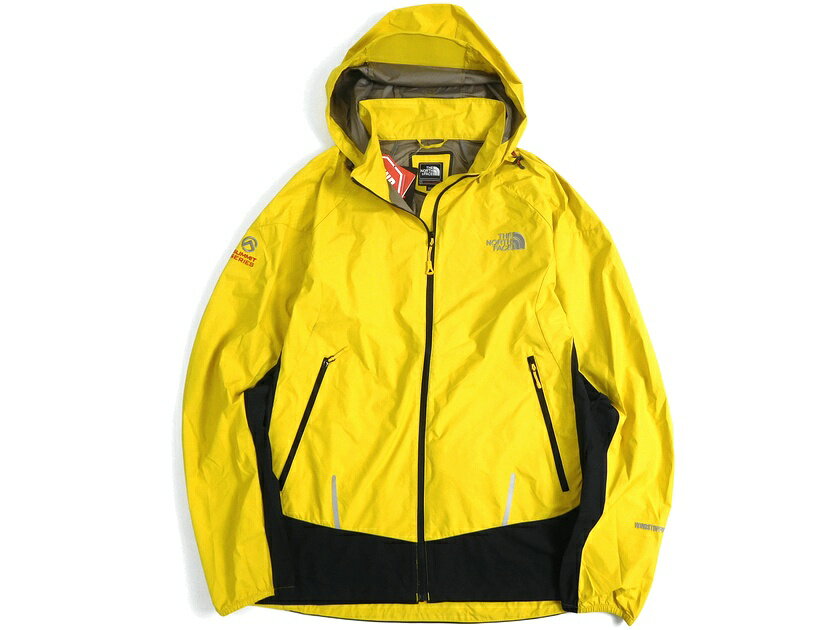 THE NORTH FACE ノースフェイス summit series UNLINED WIND JACKET 防風 GORE WIND STOPPER ナイロン ジャケット イエロー ブラック L-01 XL-02▲052▼00723k09