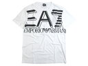 EMPORIO ARMANI エンポリオアルマーニ EA7ロゴ ビッグプリント 半袖 Tシャツ カットソー ホワイト M-01 L-02 XL-03▲065▼00903k16