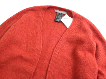 suzusan スズサン 日本製 Cashmere Seamless Low Gauge Cardigan カシミア100％ 染分け絞り ローゲージ シームレス カーディガン ユニセックス ニット セーター 定12.2万 オレンジ M▲150▼10208k11