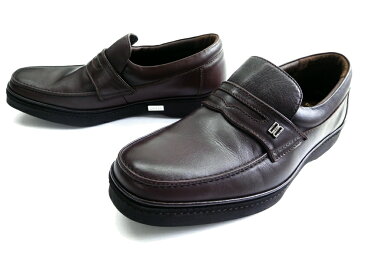 【楽天SPセール特価!!】DAKS LONDON ダックス 日本製 本革 レザー 軽量 コイン ローファー スリッポン 革靴 DA2150 ブラウン 25▲032▼10310k20