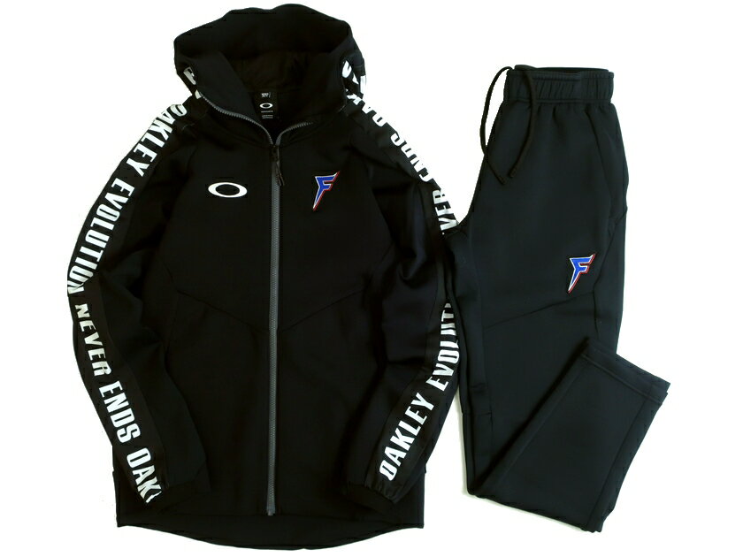 OAKLEY オークリー PERFORMANCE FIT SYNCHRONISM JKT PANT HNHF 北海道日本ハムファイターズ球団公式ウェア ジップアップ フーデッドジャケット パンツ セットアップ 上下 FOA401489 FOA401493 定2.8万 ブラック M-01 L-02 XL-03 5XL-04▲065▼10708k15