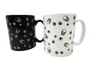 Lucien Pellat-Finet ルシアンペラフィネ 日本製 SKULL LEAF MONOGRAM MAGCUP SET スカル＆リーフ モノグラム マグカップ セット 611899539 定1.1万 ブラック ホワイト▲010▼10916k06