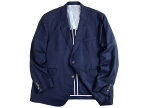 HACKETT LONDON ハケット ロンドン B＆T NVY120S BLAZER SP ウール100％ 織生地 2B テーラードジャケット ブレザー HM441786R 定5.4万 ネイビー 50-01 52-02 54-03▲035▼11111k07