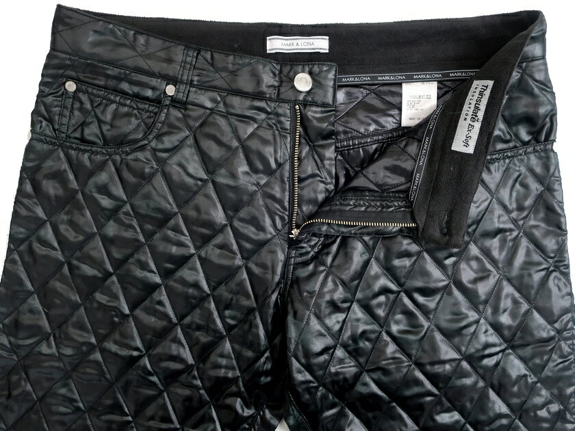 【中古】【良品】MARK & LONA マーク＆ロナ ゴルフ 中綿入 シャドーカモ 迷彩 キルティング パンツ ML-15W-T25 ブラック XL▲▼11202k08 used