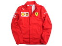 PUMA プーマ Scuderia Ferrari フェラーリコレクション ロゴプリント 裏地フリース ソフトシェル ジャケット 763031 定1.9万 レッド XS-01 S-02 M-03 L-04▲030▼20107k17