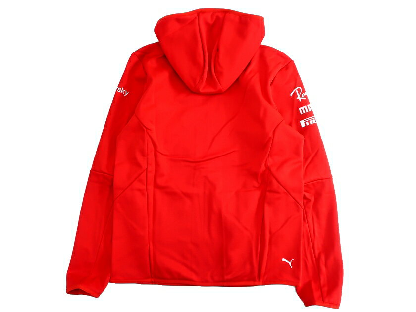 【中古】【新古品・未使用品】PUMA プーマ Scuderia Ferrari フェラーリコレクション ロゴプリント 裏地フリース プルオーバー パーカー フーディ 763035 定1.8万 レッド XS S▲030▼20202k20