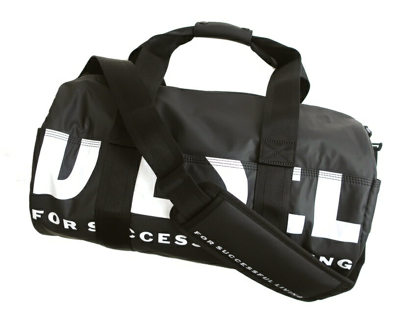 ディーゼル ショルダーバッグ メンズ DIESEL ディーゼル F-BOLD DUFFLE II ビッグロゴ 2way ショルダーバッグ ボストンバッグ X07344 ブラック▲090▼20209k06