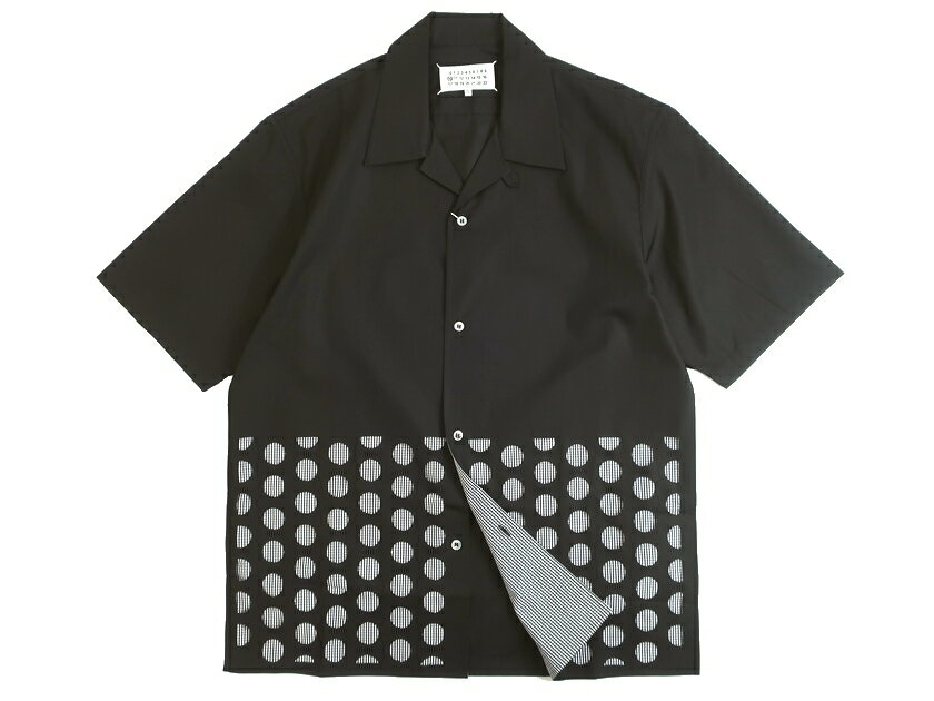 Maison Margiela ᥾ ޥ른 ꥢ Cotton Short Sleeves Designers Shirts ɥåȥåƥ 󥬥å ץ󥫥顼 Ⱦµ S50DL0450 ֥å 39-01 40-0223920211k22
