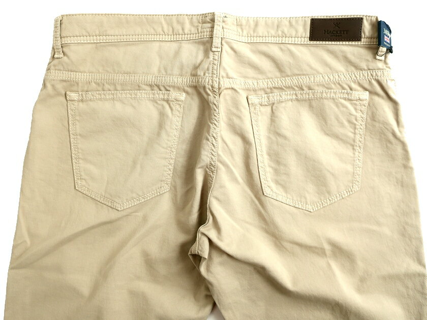 HACKETT LONDON ハケット ロンドン NEWBURG Bespoke Denim GMT DYE TRICOTINE ガーメントダイ トリコチン生地 コットン ストレッチパンツ HM211593R 定2万 ダスティーサンド 38-01 42-02▲014▼20216k14 3