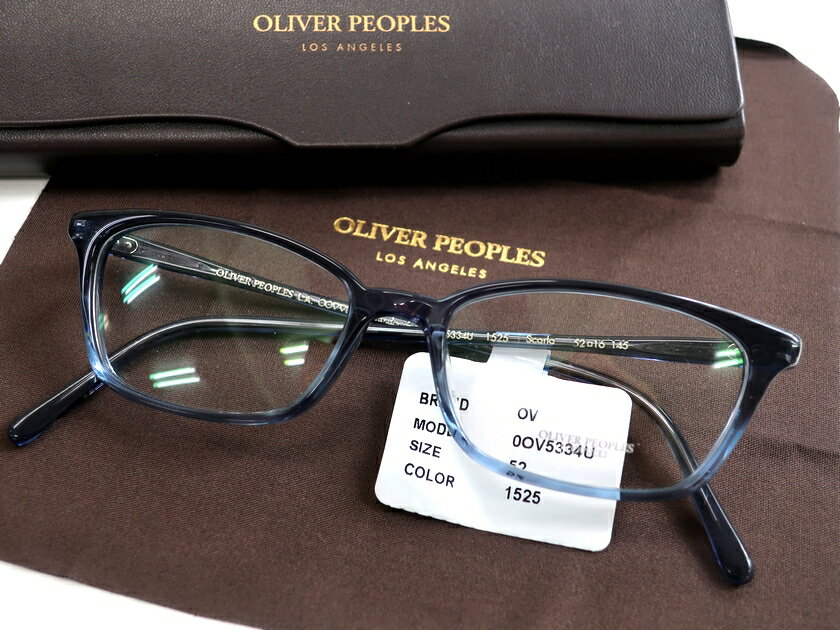 オリバーピープルズ メガネ メンズ OLIVER PEOPLES オリバーピープルズ イタリア製 Scarla スクエアフォックス メガネ 眼鏡 OV5334U 定3.1万 クリアブルー▲080▼20329k09