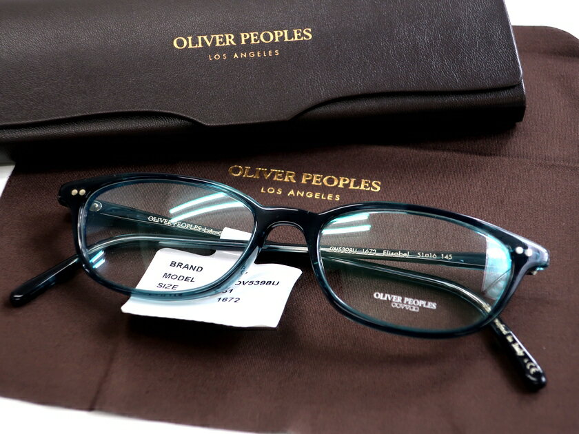 オリバーピープルズ メガネ メンズ OLIVER PEOPLES オリバーピープルズ イタリア製 Elisabel スクエアシェイプ メガネ 眼鏡 OV5398U 定3.2万 クリアブルー▲080▼20329k14