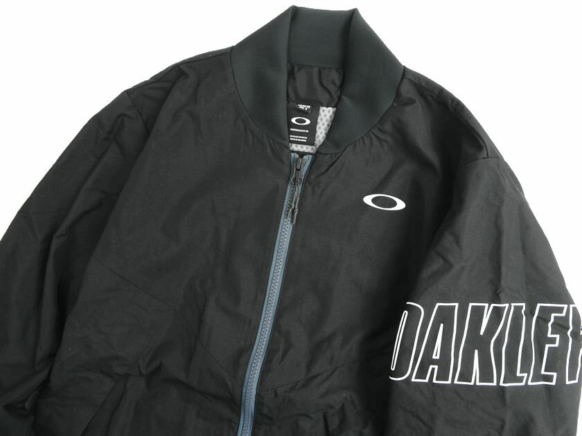 OAKLEY オークリー PERFORMANCE FIT ENHANCE WIND WARM MIL JACKET HYDROFREE ナイロン ウインドウォーム ジップジャケット ブルゾン 412819 定1.1万 ブラック S▲012▼20414k04