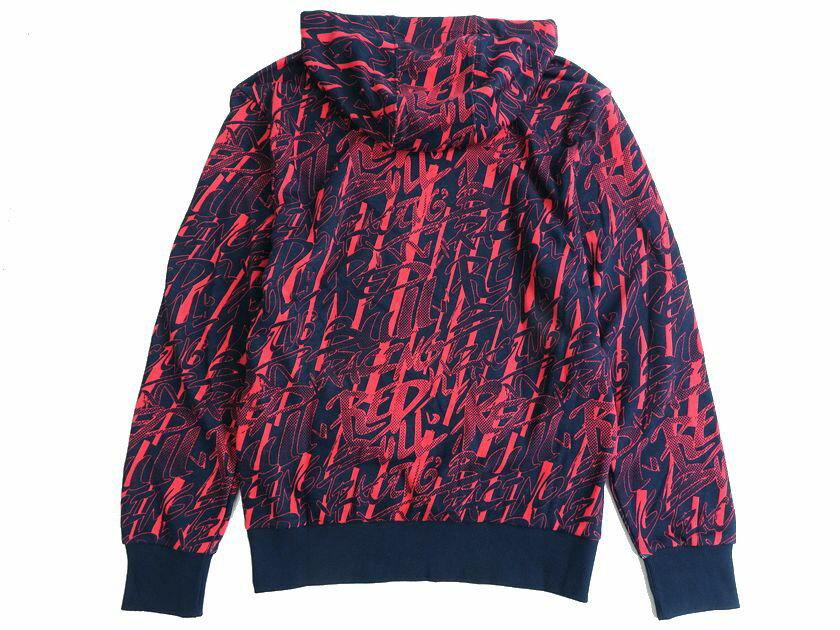 PUMA RedBull RACING プーマ レッドブル レッドブル レーシング RELAXED FIT ロゴプリント 総柄切替 AOP フーディー パーカー 763121 定1.3万 ネイビー US XS▲040▼20422k31