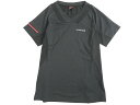 モンベル トップス レディース mont-bell モンベル メッシュ切替 Vネック ストレッチ Tシャツ カットソー レディース MX3W-T16M-021 ブラック 90(S)▲019▼20509k43