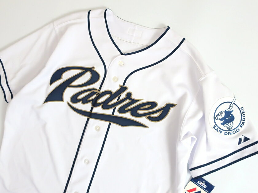 Majestic �ޥ������ƥ��å� USA�� MLB �᥸�㡼�꡼�� �١����ܡ��� San Diego Padres ����ǥ����� �ѥɥ쥹 Authentic Collection �ץ쥤�䡼 ��˥ե����� ��� �ۥ磻�� 44��058��00401a03