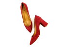 日本製 CHEMBUR. チェンバー POINTED CHUNKY ポインテッド チャンキー ヒール C83120-01 スウェード レザー パンプス 38 DK.RED ky181129-9 /レディース(4)