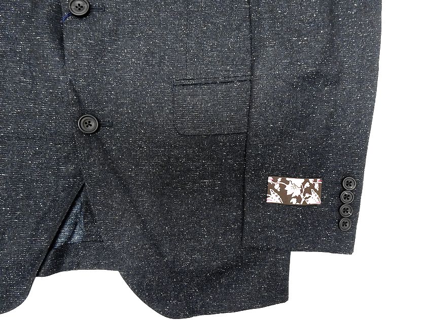 TimothyEverest ティモシーエベレスト 日本製 ウール シルク混 毛絹 ネップ 2B ノータック シングルスーツ ジャケット スラックスパンツ 335A8017 定10.6万 ネイビー 34L-01 36L-02▲080▼20218s10