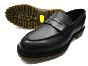 pierre cardin ピエールカルダン 大塚製靴 レザー vibramソール 厚底 コインローファー スリッポン レザーシューズ 革靴 PN3023 ブラック 24 ▲032▼20225s15