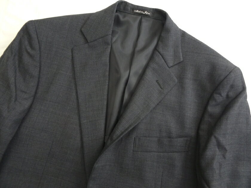 GIVERDYE best selection ジバルディ 日本製 ウール100% チェック柄 2B ワンタック シングルスーツ ジャケット スラックスパンツ 618A6015 グレー A4 ▲050▼30217s02