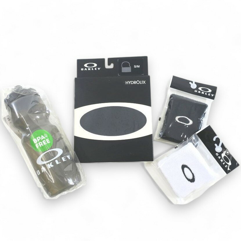 【中古】【新古品・未使用品】OAKLEY オークリー 吸汗速乾×防粉塵 ネックゲーター(S/M) ランニングマスク ウォーターボトル 水筒 リストバンド2種類 ...