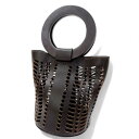 MODERN WEAVING モダンウィービング USA製 MINI DIE CUT CIRCLE HANDLE BUCKET 本革 サークルハンドル カウレザー ハンドバッグ メッシュバッグ 鞄 MW155J 定6.4万 PRALINE▲059▼20721m14