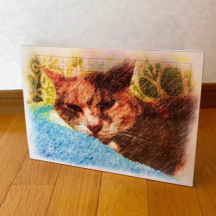 オーダーメイド ジグソーパズル【スケッチ風】 96ピース A4サイズ オリジナル 写真 印刷 プリント グッズ 結婚式 敬老の日 父の日 母の日 バレンタイン ...