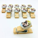 写真で作る【木製クリップ10個】ウッドクリップ かわいいオリジナル プレゼント 猫 犬 子供 孫 誕生日 ホワイトデー バレンタイン 母の日 父の日 記念日 卒...