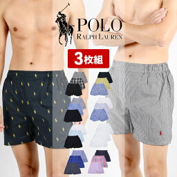 ラルフローレン パンツ メンズ 【3枚セット】POLO RALPH LAUREN ポロ ラルフローレン トランクス メンズ アンダーウェア 下着 前開き おしゃれ 綿100％ コットン 前開き チェック ドット ボーダー ストライプ 無地 ブランド 男性 紳士 プレゼント プチギフト 誕生日プレゼント 彼氏 父 息子 ギフト 記念日