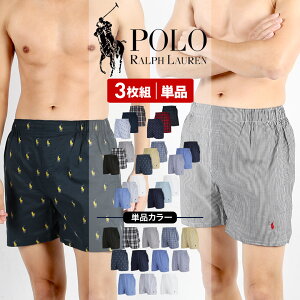 ポロ ラルフローレン トランクス メンズ 【3枚セット】POLO RALPH LAUREN アンダーウェア 下着 前開き 綿100% コットン チェック 格子柄 ドット ボーダー ストライプ 無地 ロゴ ワンポイント ブランド 男性 紳士 プレゼント プチギフト 誕生日 彼氏 父 息子 ギフト 記念日