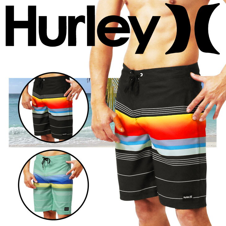 HURLEY ハーレー サーフパンツ メンズ 水着 おしゃれ 大きい ボーダー ストライプ ロゴ ワンポイント シンプル 30代 40代 海パン 海水パンツ 大きいサイズ ブランド 男性 プレゼント プチギフト 誕生日プレゼント 彼氏 父 息子 ギフト 父の日 誕生日